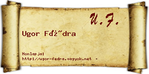 Ugor Fédra névjegykártya
